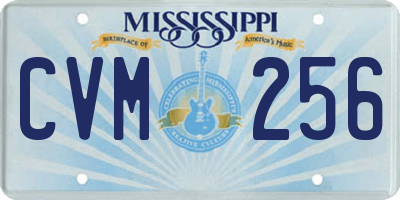 MS license plate CVM256