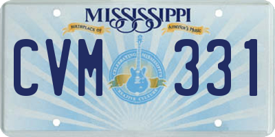 MS license plate CVM331
