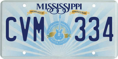 MS license plate CVM334