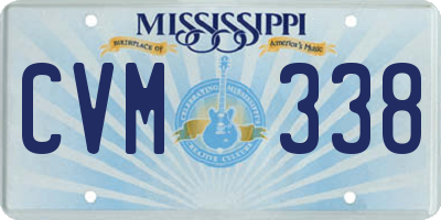 MS license plate CVM338