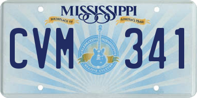 MS license plate CVM341