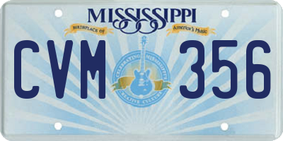 MS license plate CVM356