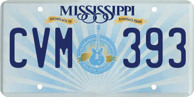 MS license plate CVM393