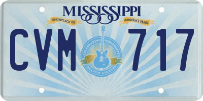MS license plate CVM717