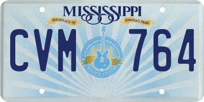 MS license plate CVM764