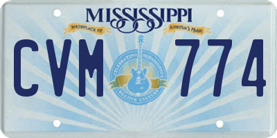 MS license plate CVM774