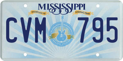 MS license plate CVM795