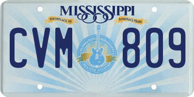 MS license plate CVM809