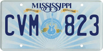 MS license plate CVM823