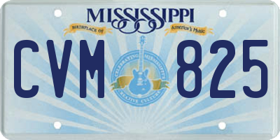 MS license plate CVM825