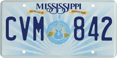 MS license plate CVM842