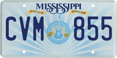 MS license plate CVM855