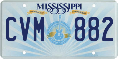 MS license plate CVM882