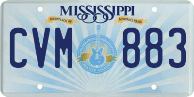 MS license plate CVM883
