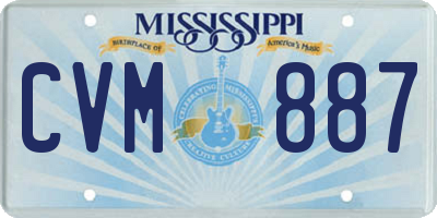 MS license plate CVM887