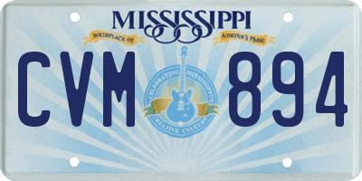 MS license plate CVM894