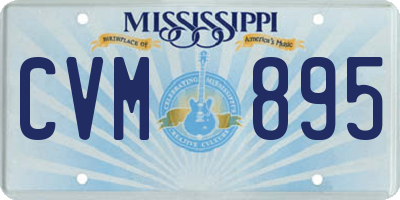 MS license plate CVM895