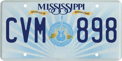 MS license plate CVM898