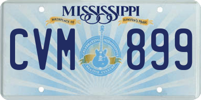 MS license plate CVM899