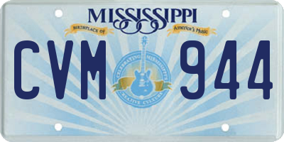 MS license plate CVM944