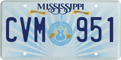 MS license plate CVM951