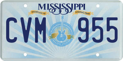 MS license plate CVM955