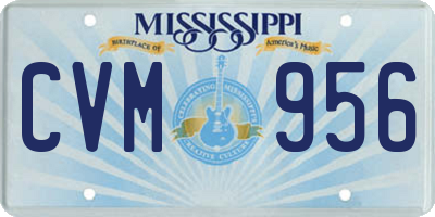MS license plate CVM956