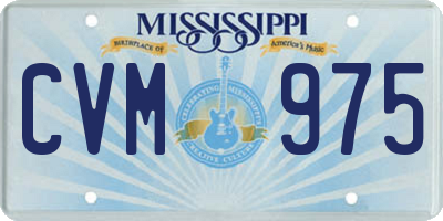 MS license plate CVM975