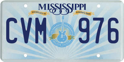 MS license plate CVM976