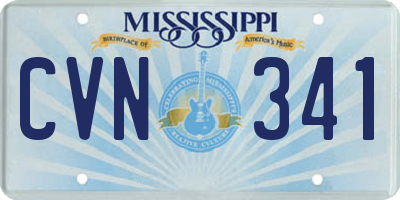 MS license plate CVN341
