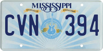 MS license plate CVN394
