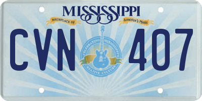 MS license plate CVN407