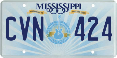 MS license plate CVN424