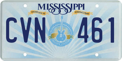 MS license plate CVN461
