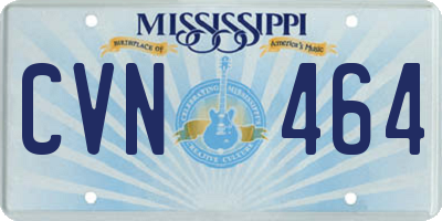 MS license plate CVN464