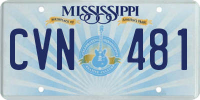 MS license plate CVN481