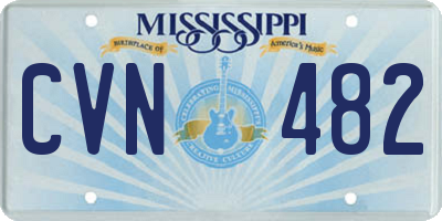 MS license plate CVN482