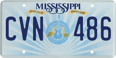 MS license plate CVN486