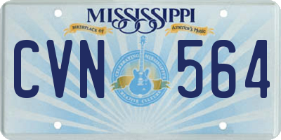 MS license plate CVN564