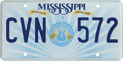 MS license plate CVN572