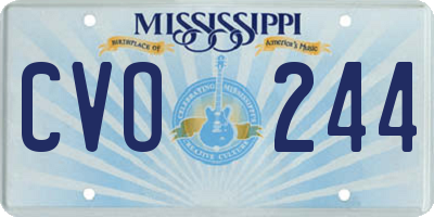 MS license plate CVO244