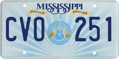 MS license plate CVO251
