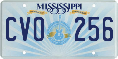 MS license plate CVO256