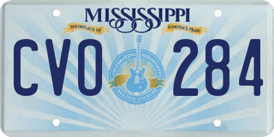 MS license plate CVO284
