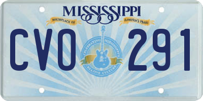 MS license plate CVO291