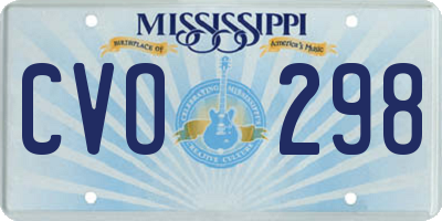 MS license plate CVO298