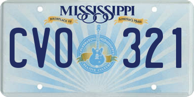 MS license plate CVO321