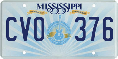 MS license plate CVO376