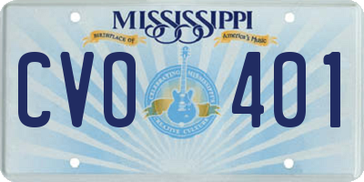 MS license plate CVO401