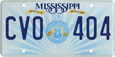 MS license plate CVO404